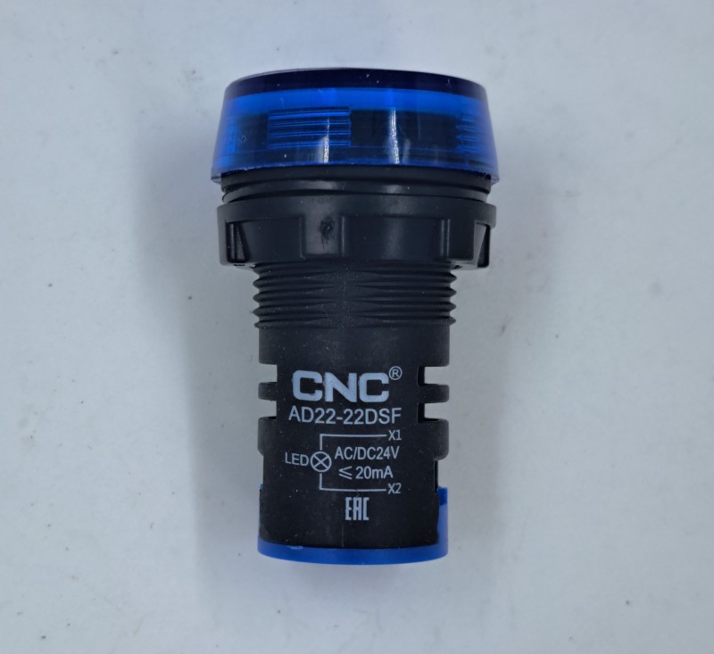 Индикатор 22мм AD22-22DS F B AC/<wbr>DC 24В синий IP65