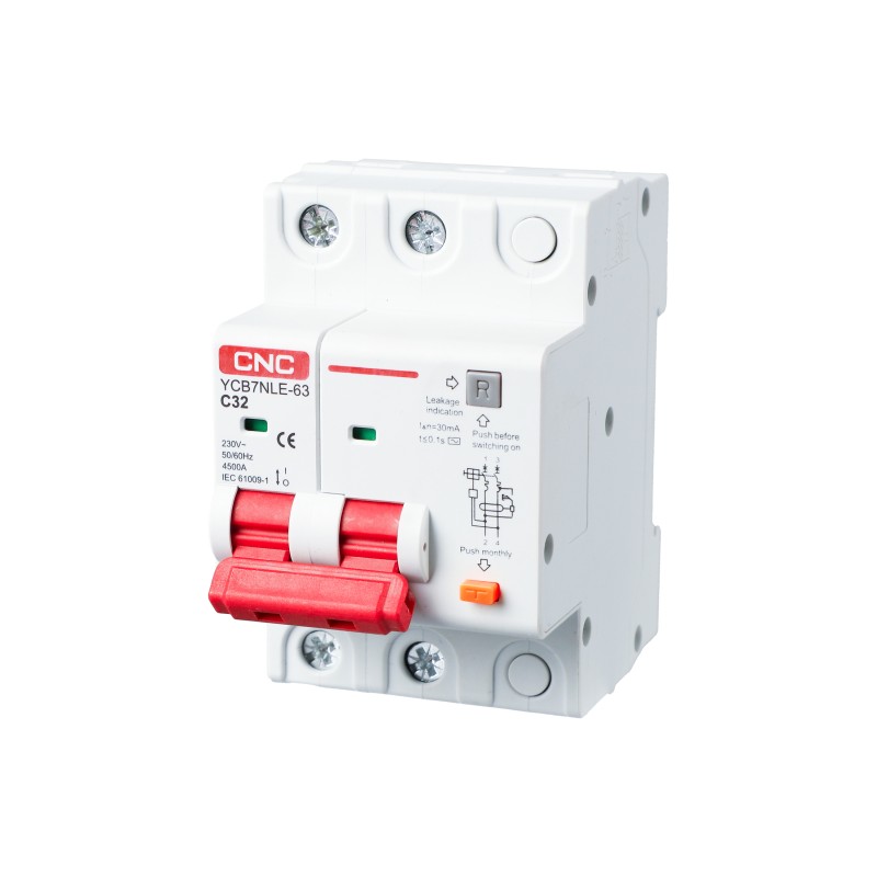 YCB7NLE-63 20A 2P 4,5kA 30mA C AC