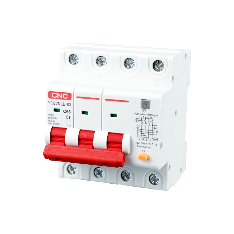 YCB7NLE-63 50A 3P+<wbr>N 4,5kA 300mA D AC