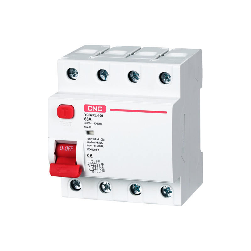 YCB7RL-100 20A 3P+<wbr>N 6kA 300mA A