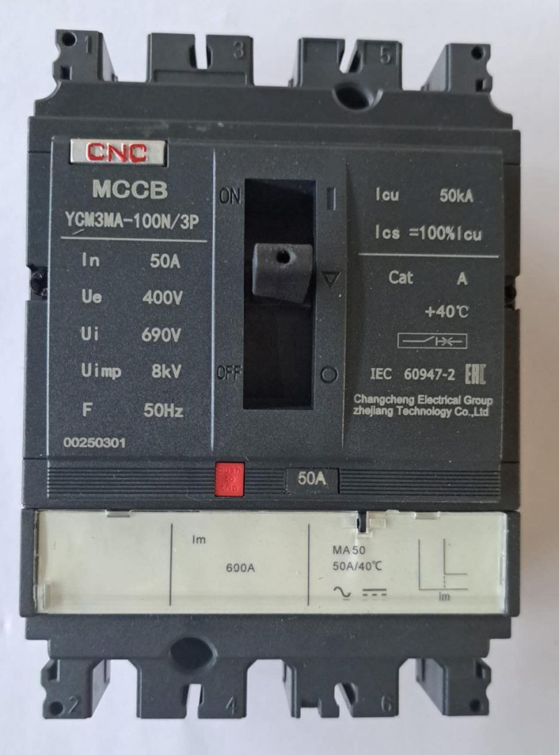 YCM3 MA 250H 3P 200A 50kA