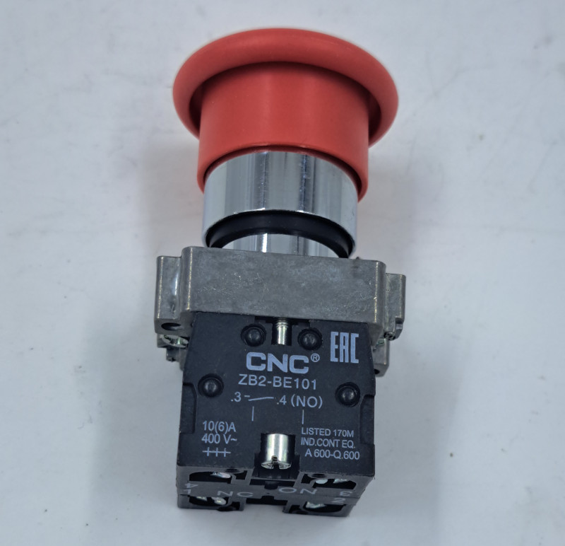 Грибовидная кнопка 40мм  LAY5-BCF45 красная IP65