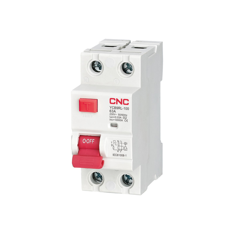 YCB9RL-100 32А 1P+<wbr>N 6кА 30мА AC (электромеханич.)