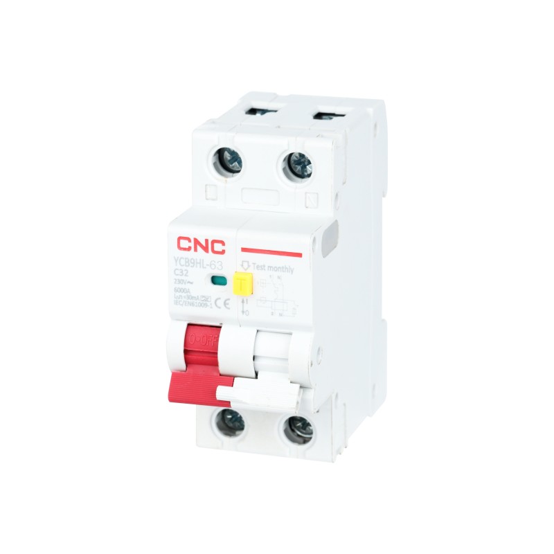 YCB9HL-63 20А 1P+<wbr>N 6кА 300мА C A (электромеханич.)